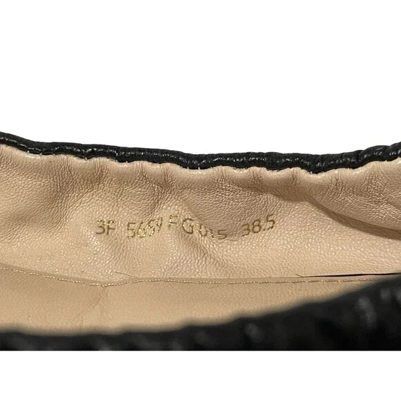 Prada Black Ballet Flats Size Women’s 38.5 / US 8 High End Comfort - Picture 6 of 8